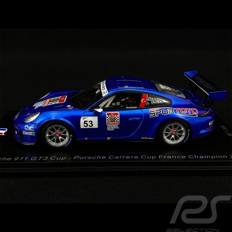 Porsche 911 Type 991 GT3 Cup n° 53 Vainqueur winner sieger Carrera Cup France 2018 1/43 Spark SF140