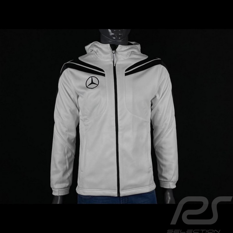 Mercedes Softshell jacket White / Black Hoodie Mercedes-Benz SG6840 - men