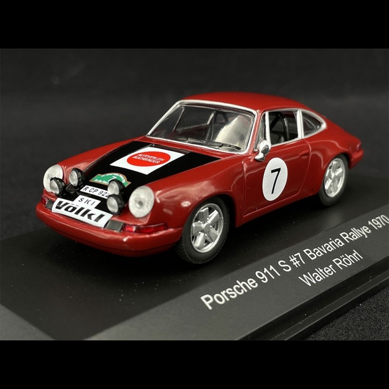 Figurine Porsche 911 S #7 Bavaria Rallye 1970 - échelle 1/43 - CMR/Spark - Neuve