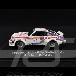 Porsche 911 SC Groupe 4 n° 1 Rallye San Remo 1981 1/43 CMR WRC006