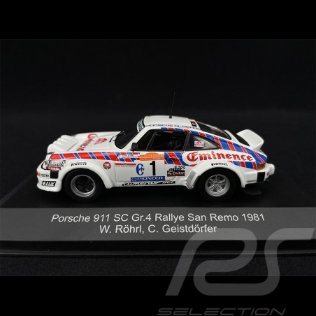 Porsche 911 SC Groupe 4 n° 1 Rally San Remo 1981 1/43 CMR WRC006