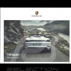 Porsche brochure Broschüre 718 Boxster Spyder Parfaitement irrationnel 06/2019 in Französisch WSLN2001001730