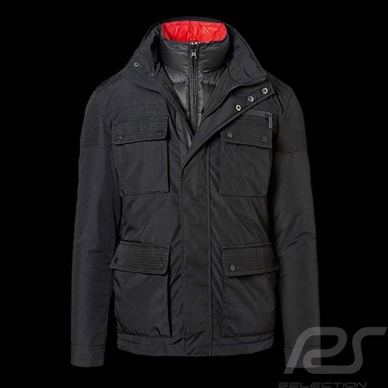 Jacke Porsche 2 in 1 Mehrzweckjacke  mit herausnehmbarer Weste Schwarz / rot WAP491 - Herren