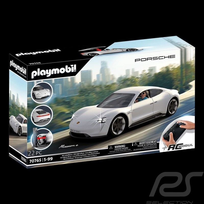Playmobil Porsche Mission E radiocommandée Blanche avec personnage Playmobil  70765