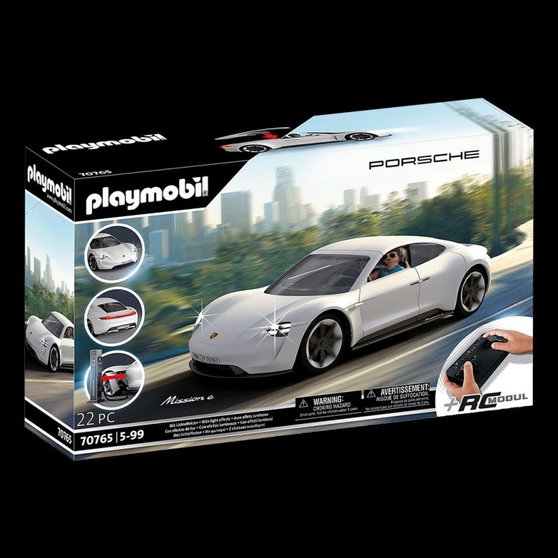 Playmobil Porsche Mission E radiocommandée Blanche avec personnage Playmobil  70765
