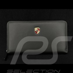 Porte-clés cuir blanc écusson métal gris 