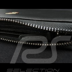 Porte-clés cuir blanc écusson métal gris 
