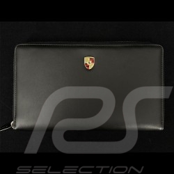 Porte-clés cuir blanc écusson métal gris 
