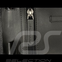 Porte-clés cuir blanc écusson métal gris 