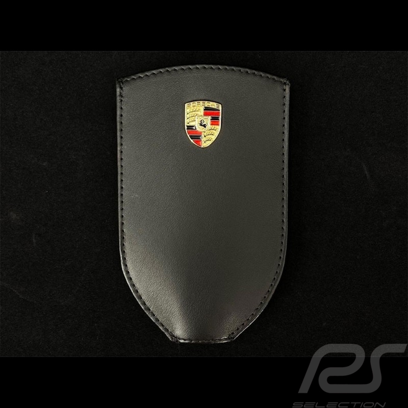 Etui Porte-clés pouch taschen Porsche Ecusson métal Cuir noir WAP0300400NSLT Etui Porte-clés pouch taschen Porsche Ecusson métal Cuir noir WAP0300400NSLT