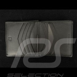 Porsche Wallet Credit card holder Metal crest With money cliip Black Leather WAP0300300NKEG
