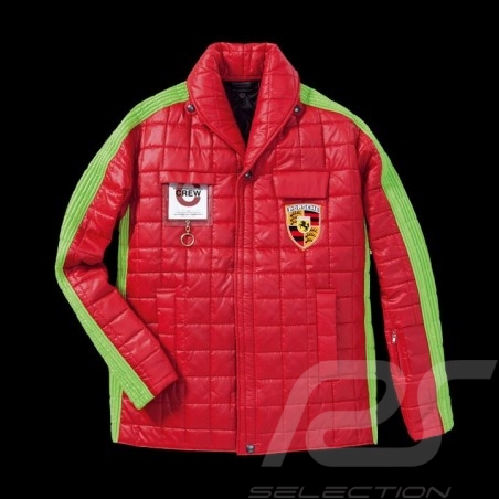 Veste Jacket Jacke Porsche mécanicien d'usine Style seventies Rouge Vert red green rot grün WAP841F - homme