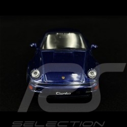 Porsche 911 Turbo Type 964 jouet à friction pullback Spielzeug Welly bleu cobalt MAP01007016