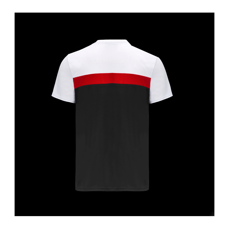Porsche Tshirt Motorsport 4 Weiß / Schwarz / Rot Herren