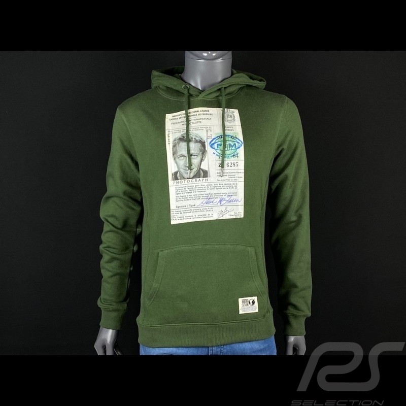 Sweatshirt Steve McQueen License Driving Kaki H21413 - homme