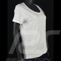 T-shirt Porsche Collection Ecusson Crest Wappen Blanc White Weiss WAP726NPOR - femme