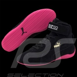 Chaussures de pilote Puma Sparco Speedcat Noir / Rose - femme