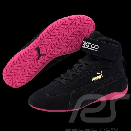 Puma Sparco Pilot Shoes Speedcat Leather Black / Pink - women