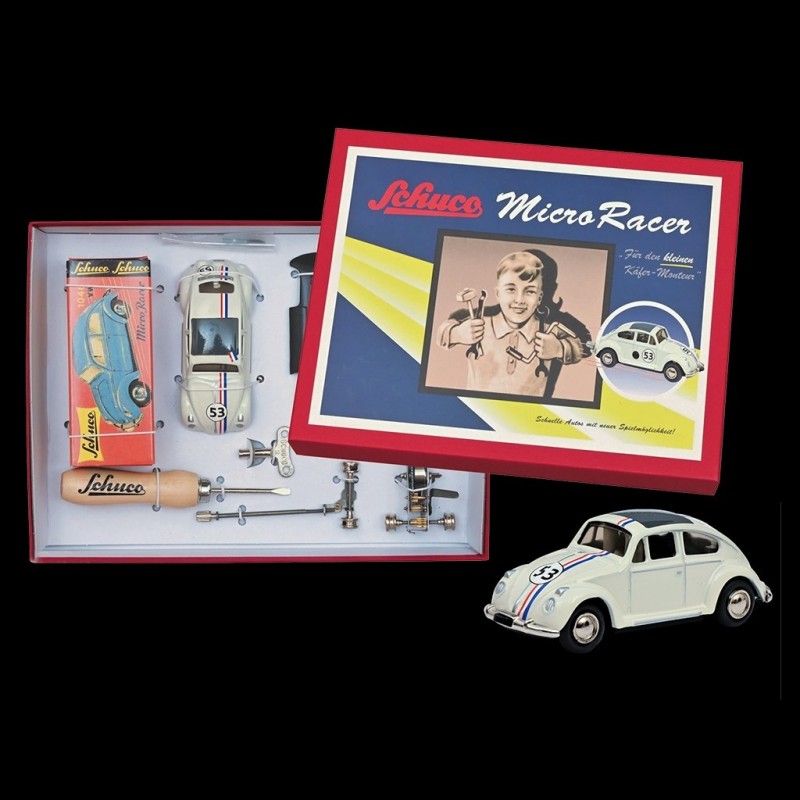 VW Beetle n° 53 Herbie Vintage Kit White Micro Racer Schuco 450177800