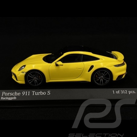 Porsche 911 type 992 Turbo S gelb racing 1/43 Minichamps 410069472