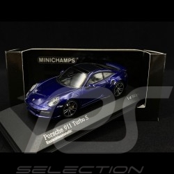 Porsche 911 type 992 Turbo S bleu métallique 1/43 Minichamps 410069471