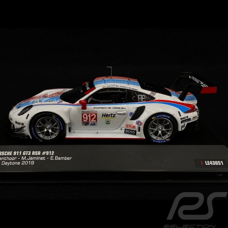 Porsche 911 GT3 RSR N°912 24h Daytona 2019 1/43 IXO LE43051 Porsche 911 GT3 RSR N°912 24h Daytona 2019 1/43 IXO LE43051