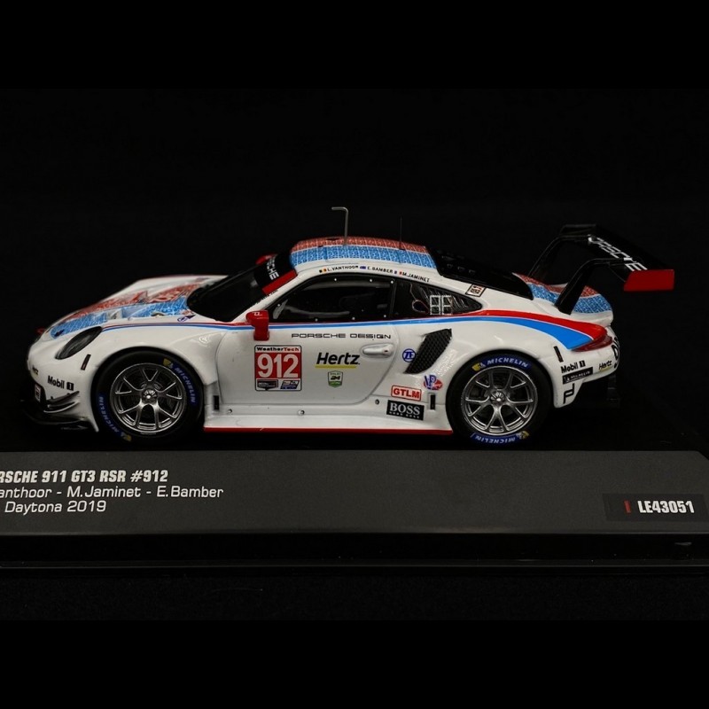 Porsche 911 GT3 RSR Type 991 N°912 24h Daytona 2019 1/43 IXO LE43051