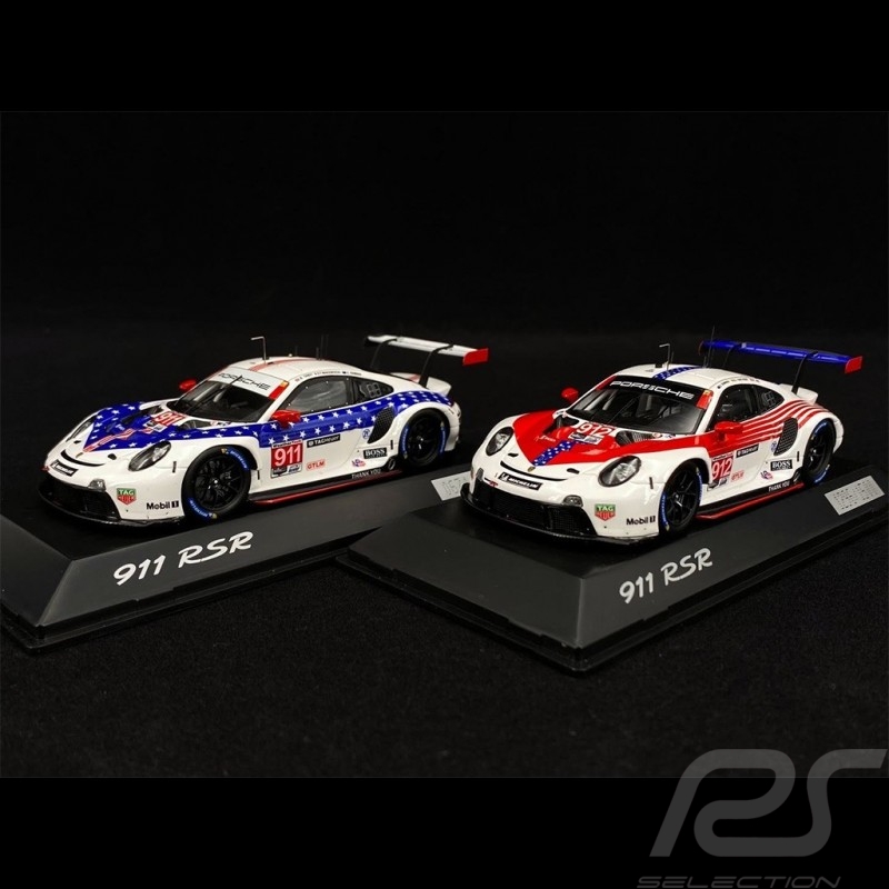 Duo Porsche 911 RSR Type 991 n° 911 & 912 12h Sebring 2020 1/43 Spark WAP0200100N0FW-WAP0200110N0FW