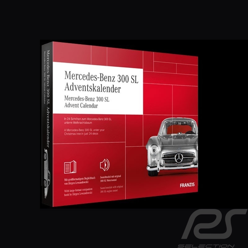 Calendrier de l'avent advent calendar Adventskalender  Mercedes - Benz 300 SL argent 1954 1/43 Franzis 67129
