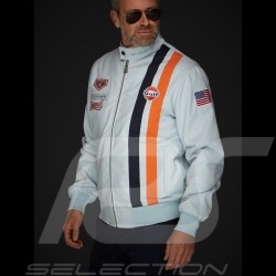 Veste Gulf Michael Delaney / Steve McQueen Le Mans Roadmaster Bleu Gulf - homme
