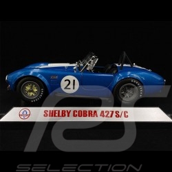 Shelby Cobra 427 Racing n° 21 1965 Blue White 1/18 CMR CMR115