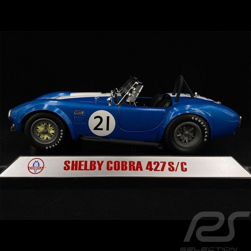 Shelby Cobra 427 Racing n° 21 1965 Bleu Blue Blau Blanc White weiß 1/18 CMR CMR115