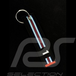 Porte-Clés keyring Schlüsselanhänger en tissu Selection RS n° 1 Racing Noir Bandes Bleu / Rouge