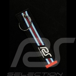 Porte-Clés keyring Schlüsselanhänger en tissu Selection RS n° 1 Racing Noir Bandes Bleu / Rouge