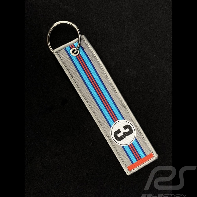 Stiff Schlüsselanhänger Selection RS n° 3 Racing 1971 Silber Blau / Rot Streifen