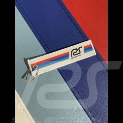 Porte-Clés Keyring Schlüsselanhänger en tissu Selection RS n° 47 Racing Blanc Bandes Rouge Bleu Turquoise
