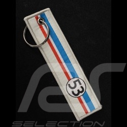 Stiff Schlüsselanhänger Selection RS n° 53 Racing Creme / Blau weiß rot Streifen