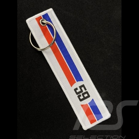 Keyring Selection RS n° 59 Racing 1973 White / Blue Red Stripes