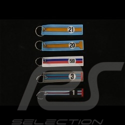 Lot de 5 Porte Clés en tissu Selection RS Voitures de course Années 70