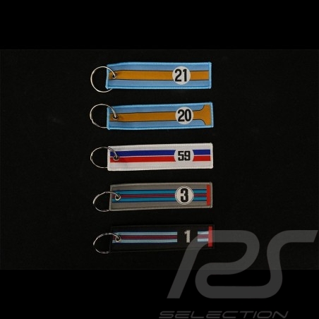 Lot of 5 Selection RS Fabric Keyrings 70s racing cars