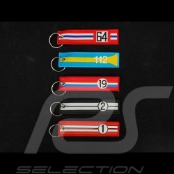 Lot de 5 Porte Clés en tissu Selection RS Voitures de course Années 70