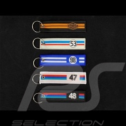 Lot de 5 Porte Clés en tissu Selection RS Voitures de course Années 70