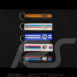 Set mit 5 Selection RS Stoff Schlüsselanhänger Iconic Cars