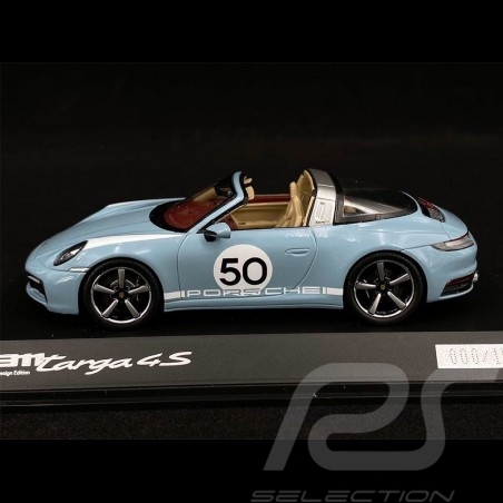 Porsche 911 / 992 Targa 4S n° 50 Bleu Meissen Heritage Edition 1/43 Minichamps WAP0209110NTRG