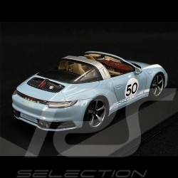 Porsche 911 / 992 Targa 4S n° 50 Bleu Meissen Heritage Edition 1/43 Minichamps WAP0209110NTRG