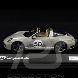 Porsche 911 / 992 Targa 4S n° 50 Gris craie Chalk grey Kreide Heritage Special Edition 1/43 Spark WAP0209180NM9A