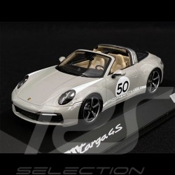Porsche 911 / 992 Targa 4S n° 50 Gris craie Chalk grey Kreide Heritage Special Edition 1/43 Spark WAP0209180NM9A