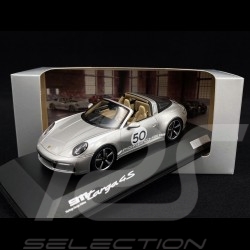 Porsche 911 / 992 Targa 4S n° 50 Gris argent GT Siver Silbergrau Heritage Special Edition 1/43 Spark WAP0209200NM7Z