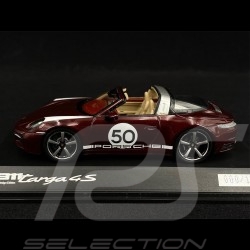 Porsche 911 / 992 Targa 4S n° 50 Rouge cerise Cheery red Kirschrot Heritage Special Edition 1/43 Spark WAP0209160NM3R