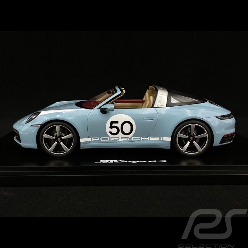 Porsche 911 / 992 Targa 4S n° 50 Bleu Meissen Blue Blau Heritage Special Edition 1/18 Spark WAP0219210NMBL